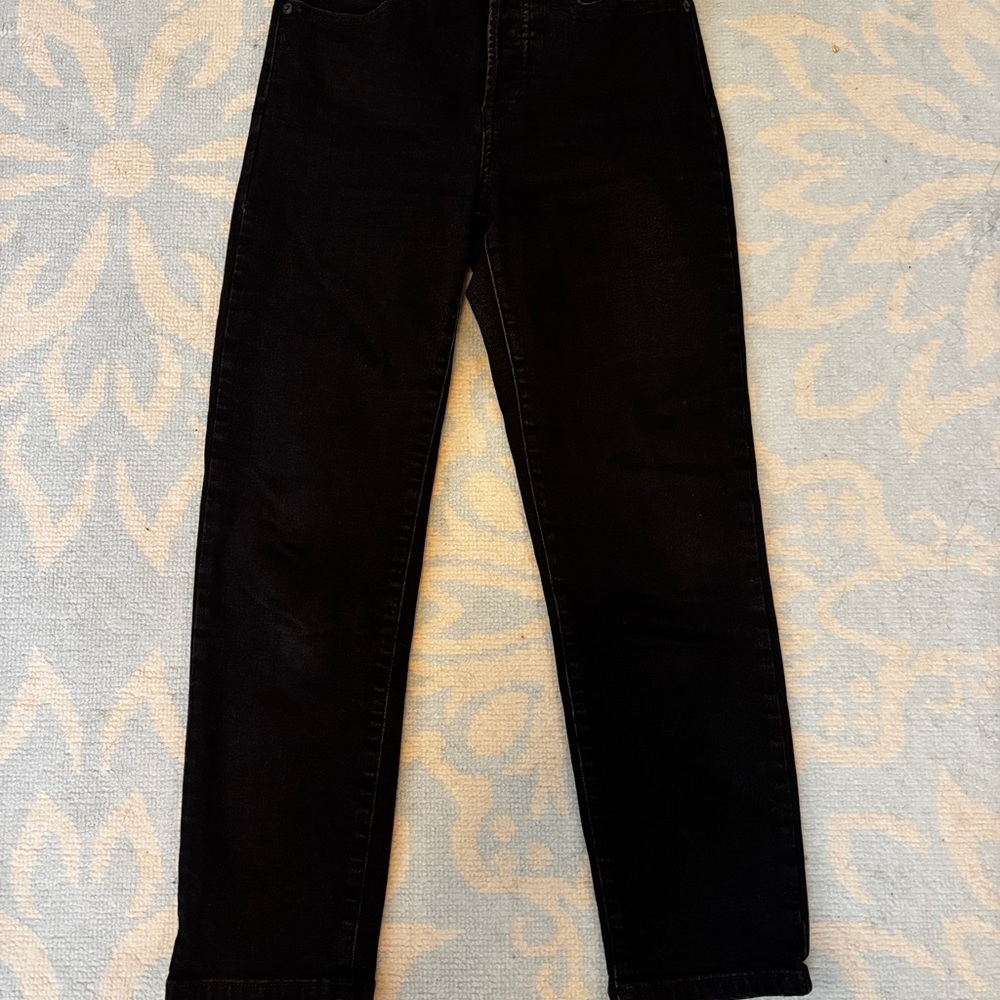 Everlane high rise straight jeans
